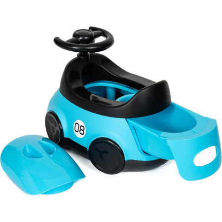 Olita pentru Copii, Cyrax, +1an, Portabila, Design Masinuta cu Capac, Model Prietenos, Non-Toxic, Compartiment Detasabil, Usor de Curatat, Albastru