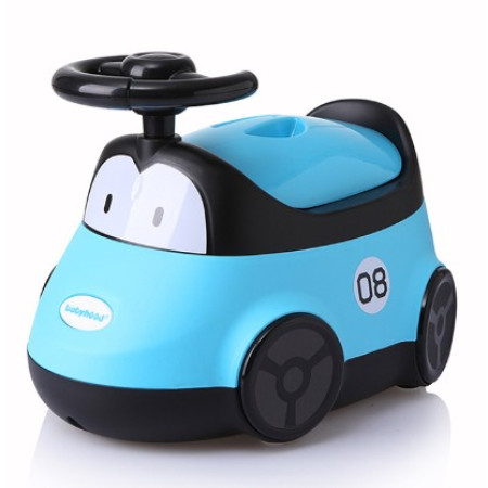 Olita pentru Copii, Cyrax, +1an, Portabila, Design Masinuta cu Capac, Model Prietenos, Non-Toxic, Compartiment Detasabil, Usor de Curatat, Albastru