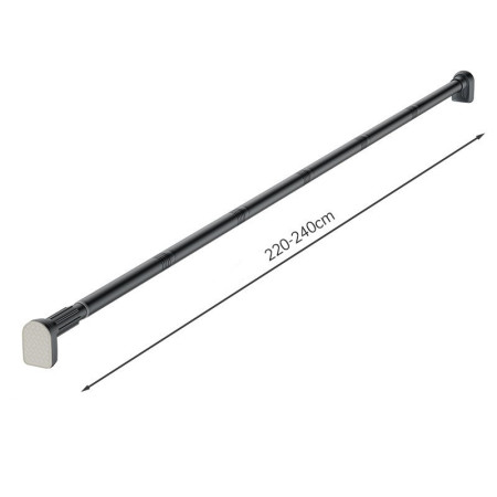 Bara Telescopica Multifunctionala,  din Otel Inoxidabil si ABS, Utilizare Universala, Extensie 220 - 240 cm, Fara Perforare Perete, Gri