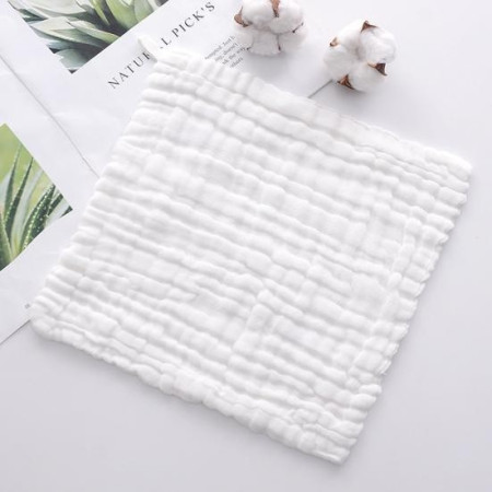 Prosop Absorbant, Cyrax, din Bumbac, 6 Straturi, 30 x 30 cm, Alb