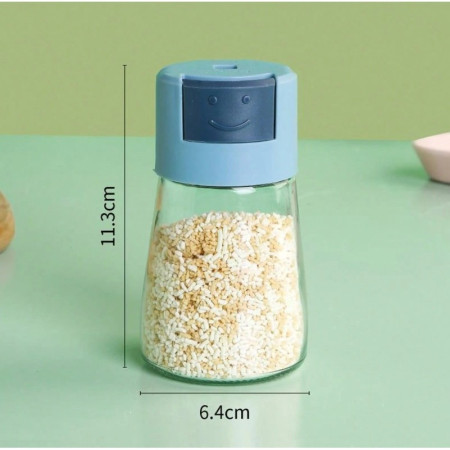 Dozator Condimente, Cyrax, din Stilca, 180 ml, Rezistenta la Umidiate, 11.3 x 6.4 cm, Masura 5g, Albastru