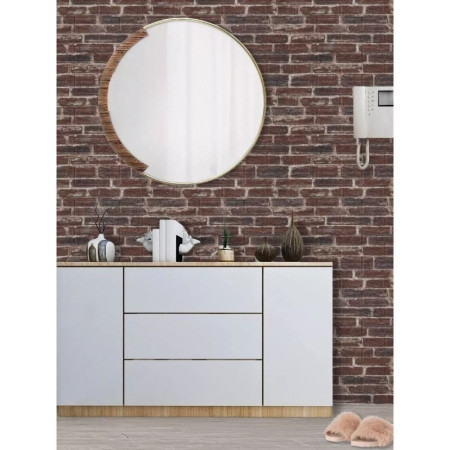 Set 10 Placi de Tapet,  Autoadezive, 70 x 77 cm, 4 mm Grosime, Suprafata Acoperita 5.3 mp, din PVC, Model Caramida Rosie, Caramiziu