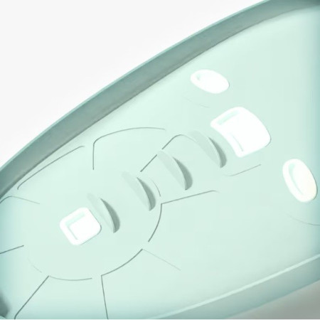 Suport de Baie Bebelusi, Cyrax, 0-12 luni, Montare pe Chiuveta/Lavoar/Cada, Ventuze Antiderapante cu Intaltime Reglabila, 50 x 24 x 12.5 cm, Alb