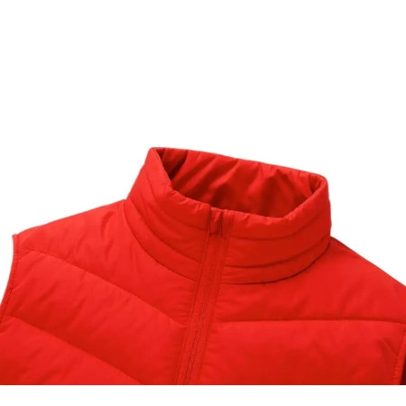 Vesta cu Incalzire,  Unisex, 2 Zone de Incalzire, Umplutura Bumbac, 3 Trepte de Temperatura, Incarcare USB, Rosu, 45 - 58 kg, Marime L