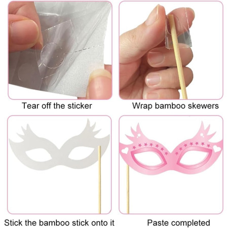 Set 60 de Accesorii pentru Petrecere, Cyrax, Tematica Nunta, Props pentru Coltul de Poze, Ochelari, Palarii, Mustata, Cravata, pentru Evenimente, Multicolor