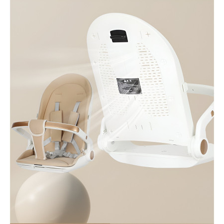 Carucior Sport Cyrax 3in1, 6-36 Luni, Reversibil, Pliabil, Tavita pentru Masa, Pozitie de Somn, Centura de Siguranta, Roti 360, Suport Pahar, Copertina pentru Soare, 32x63x95cm, Crem Model Jungla