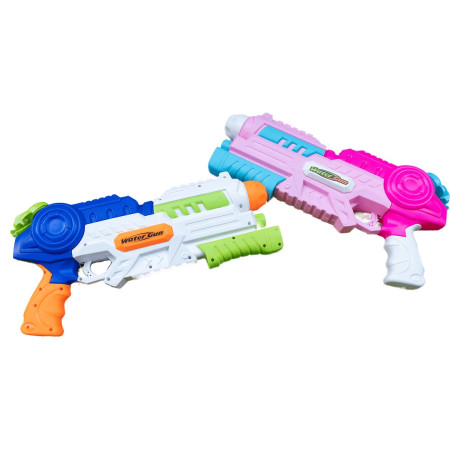 Set 2x Pistol cu Apa pentru Copii, Rezervor, Pentru Piscina/Plaja, Cyrax, 6ani+, Roz + Albastru, 1000 ML