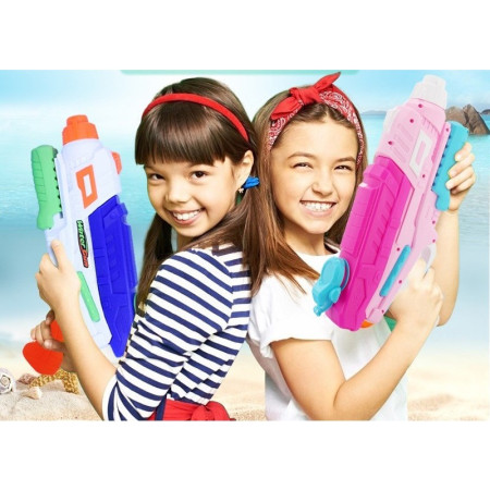 Set 2x Pistol cu Apa pentru Copii, Rezervor, Pentru Piscina/Plaja, Cyrax, 6ani+, Roz + Albastru, 600 ML