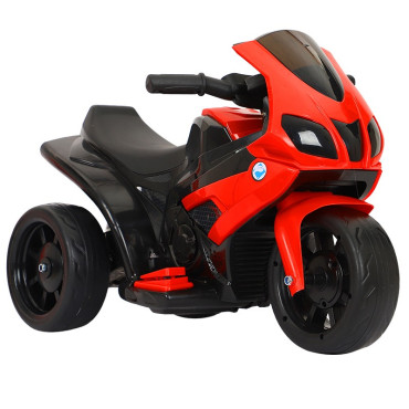 Motocicleta Electrica Cyrax, cu Acumulator, cu Sistem Anti-Rasturnare, Sistem de Lumini si Sunet, 1-4 Ani, 42 x 68 x 36 cm, Rosu