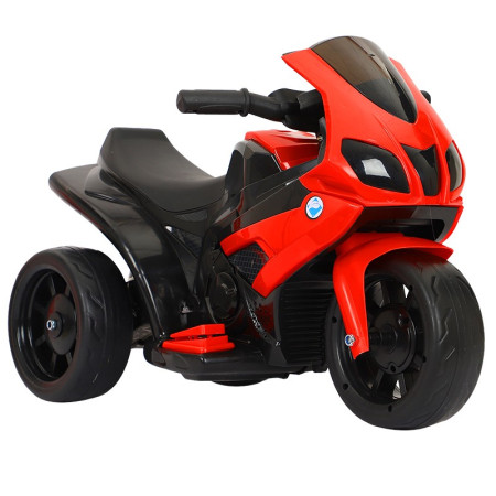 Motocicleta Electrica Cyrax, cu Acumulator, cu Sistem Anti-Rasturnare, Sistem de Lumini si Sunet, 1-4 Ani, 42 x 68 x 36 cm, Rosu