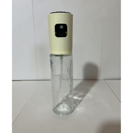 Pulverizator Ulei, Otet, Cyrax, din Sticla, 100 ml, Reincarcabil, 18.3 x 4.3 cm, Masura 90 ml, Capac Mat, Alb