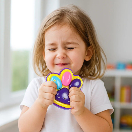 Jucarie Antistres Squishy, Cyrax, cu Revenire Lenta, Labuta de Pisica Pufoasa, 7.5 cm, Ambalaj Transparent, Model 27057, Multicolor