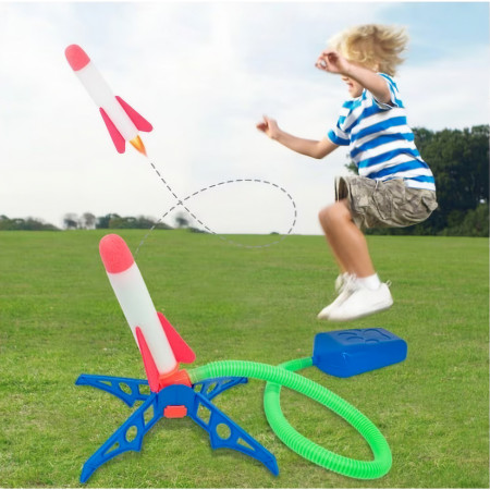 Jucarie pentru copii, Cyrax, lansator rachete cu piciorul, 3 rachete fara lumini