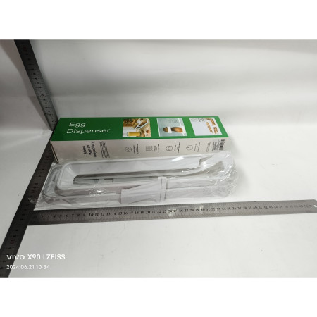 Cyrax Suport pentru Oua, pentru Usa Frigiderului, cu Doua Straturi, 36x8.2x10cm, Alb