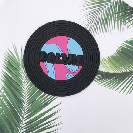 Cyrax Set 5 Suporturi pentru Pahare, Filppy, din PVC, Diametru 9 cm, Rezistent la Caldura, Multicolor