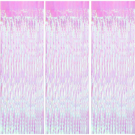 Perdea Franjurata, Cyrax, Model Decor Petrecere, pentru Fundal de Poze, Amenajare Colorata a Petrecerii, Dimensiune 100x200 cm, Roz