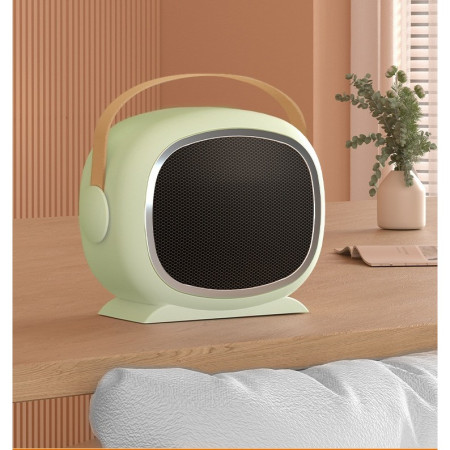 Aeroterma cu Incalzire Ceramica PTC,  din ABS, Oprire Automata, Protectie Supraincalzire, 700/1200W, 220V, 21 x 16 x 11 cm, Verde