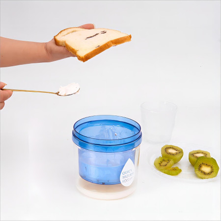 Kit Presa Pentru Branza, Cyrax, Filtru de Iaurt, Strecuratoare de Iaurt Grecesc, Filtru de Lapte, 15x14x15 cm, Albastru