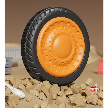 Excavator Electric, Cyrax, pe 4 Roti Antiderapante, cu Telecomanda, Brat Controlat Electric, cu Telecomanda, +2 Ani, Maro