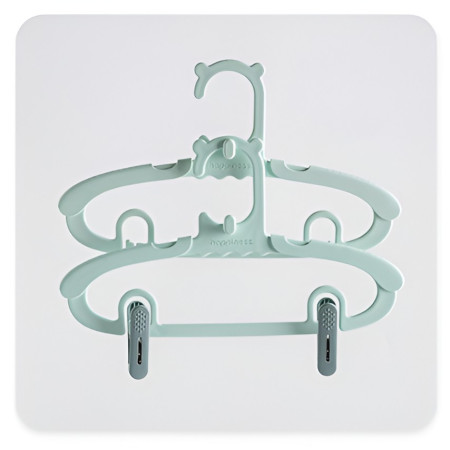 Set 10 de Cleme pentru Haine,  de Prindere pentru Pantaloni, Atasabile la Umerase, 1.6x2.3x6.35 cm, Verde