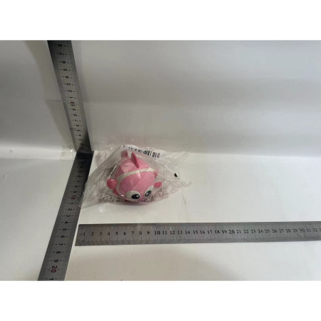 Jucarie mecanica pentru copii Cyrax, pestisor haios, cu cheita, distractiv, se taraste, se misca, 11 x 9 x 7.5 cm cm, roz