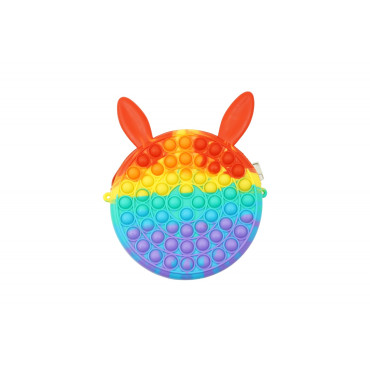 Jucarie antistres din silicon, Pop it Now and Flip It, Cyrax, Geanta, Model 3, Multicolor