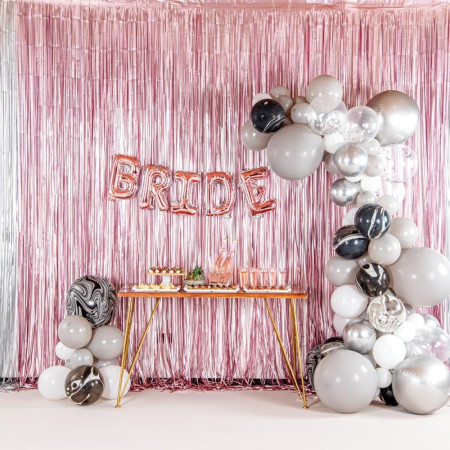 Balon Folie Metalizata Litera B, Cyrax, 40 cm, Umflati cu Heliu sau Aer, Ambalaj Individual, Pai inclus, Rose Gold