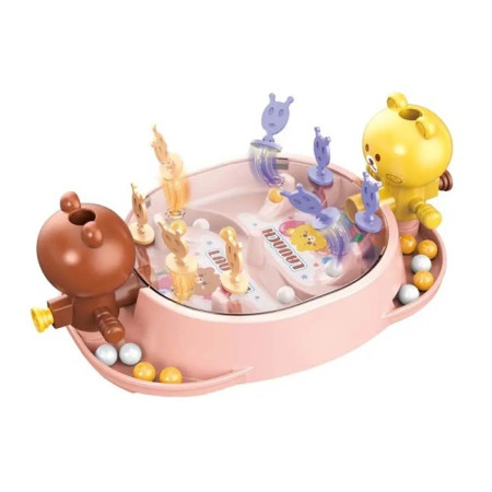 Jucarie Interactiva, Cyrax, Model Ursuleti, Joc de Masa, +5 Ani, Portabil, 2 Jucatori, 19 x 7 x 11.3 cm, Roz