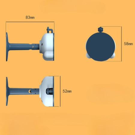 Opritor de Usa,  din Silicon, cu Prindere de Podea, Anti-Coliziune, 5.5 x 5.5 x 5.5cm, Albastru