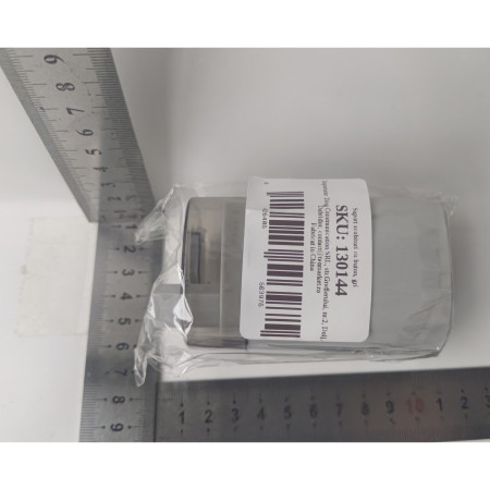 Suport Scobitori, Cyrax, Automat, cu Buton si Capac, din PP, 9.5x6 cm, Gri