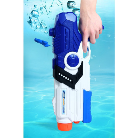 Pistol cu Apa pentru Copii, Rezervor, Pentru Piscina/Plaja, Cyrax, 6ani+, Albastru/Multicolor, 2000ML