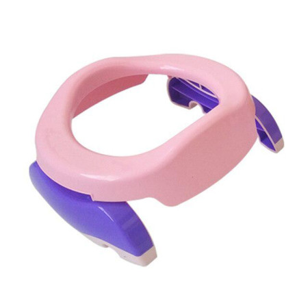 Olita Portabila 2 in 1, Cyrax, Olita + Capac de Toaleta, din Plastic, Diametru 21 cm, Roz