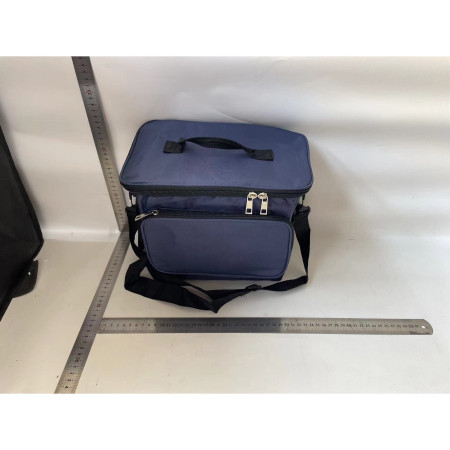 Geanta pentru Pranz, Cyrax, Multifunctionala, Compartimentata, 2 Tipuri de Manere, Impermeabila, 26x24x17 cm, Albastru