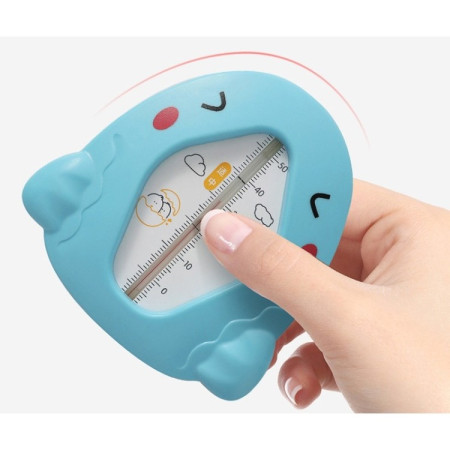 Termometru pentru Baie, Cyrax, Plutitor, Rezistent la apa, Multifunctional, Model Gaina, 10.5x10.5x2.5 cm, Albastru