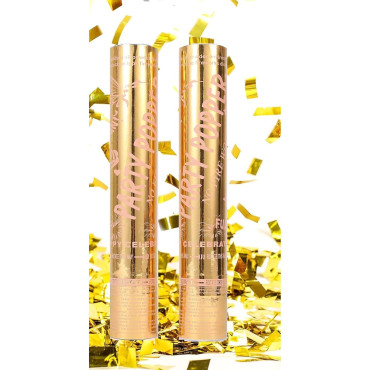 Tun Confetti Petrecere, Cyrax, Lungime 30 cm, Auriu