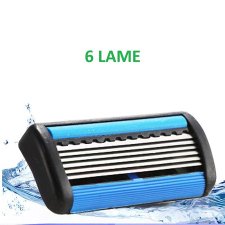 Aparat de Ras Manual,  din Otel Inoxidabil, Suport Lama + 10 Capete de Schimb Incluse, Cutie pentru Lame, Negru