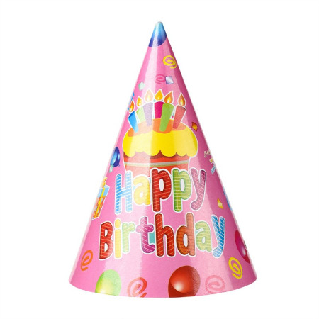 Set 6 Coifuri Happy Birthday, Cyrax, Modele Diverse, pentru Petrecere, Tematica Aniversare, Multicolor