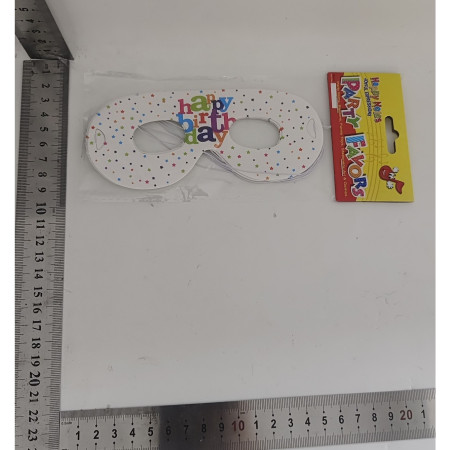 Set 6 Masti Tematice, Cyrax, Colectia Happy Birthday, 16 x 6.5 cm, din Carton, Multicolor