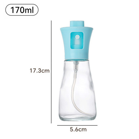 Pulverizator pentru Ulei, Cyrax, Pulverizator din Sticla pentru Otet sau Alte Lichide de Gatit, Simplu Reincarcabil, Multifunctionale, 17.3 x 5.6 cm, Capacitatea 170 ml, Albastru