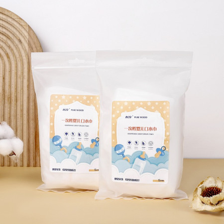 Set 10 Bavete de Unica Folosinta, Cyrax, Model Animalute Marine, pentru Bebelusi, din Bumbac, Impermeabil, 28 x 28 cm, Alb/Albastru