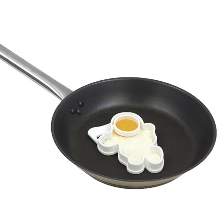 Forma pentru Alimente, Cyrax, pentru Omlete/Prajituri/Clatite, din Silicon, Model Astronaut,15 x 11.5 x 2 cm, Alb