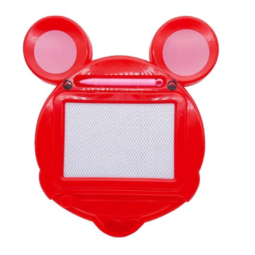 Tabla Magnetica pentru desen Cyrax, Pix, forma Soricel, dimensiuni 23x26.5 cm, Dezvolta Creativitatea, Rosu