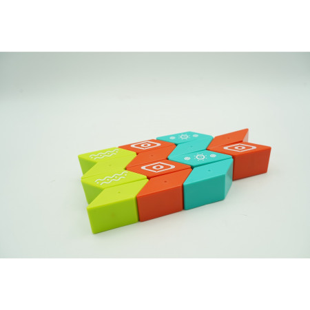 Cyrax Set inteligent de constructie cu piese magnetice, 26 piese, +3 ani, multicolor