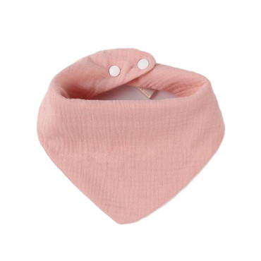 Baveta Triunghiulara, Cyrax, din Bumbac, pentru Copii 0-12 Luni, 33x32 cm, Rezistenta la Apa, Roz