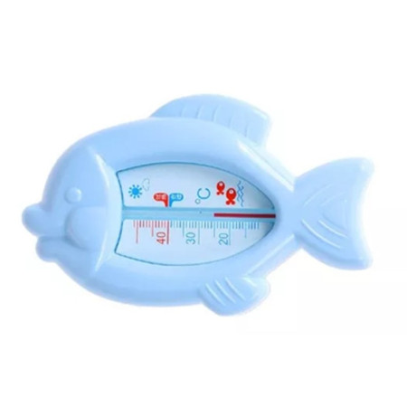 Termometru pentru Baie, Cyrax, Plutitor, Rezistent la apa, Multifunctional, Model Peste, 15.5x9.5x2 cm, Albastru