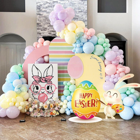 Set 25 Baloane din Latex, Cyrax, Model Party, 13 cm, Multicolore, Culori Pale, 1 g