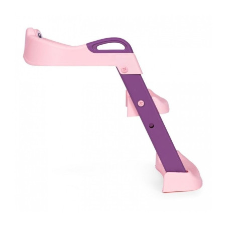 Reductor si Scaunel Inaltator WC, Cyrax, pentru Copii 1 - 7 Ani, 2 Trepte Reglabile, Pliabil, Colac Moale, cu Spatar si Manere, Inaltime 54/58 cm x 39.5 x 35 cm, din Plastic+PVC, Roz/Mov