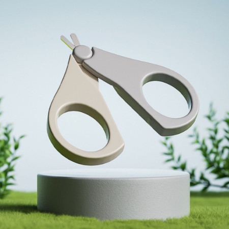 Set 4in1 de Ingrijire Unghii pentru Bebelusi, Cyrax, Cutie de Depozitare Dinozaur Transparent, 0-6 Ani, 11.5 x 9 x 3 cm, Bej