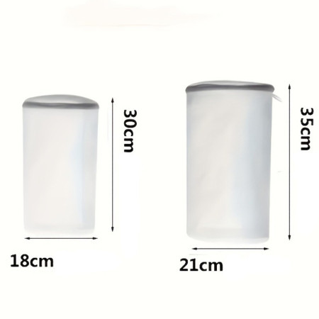 Sac Cilindric pentru Spalare Incaltaminte,  Dimensiuni Mici, pentru Masina de Spalat, 31x18x3 cm, Alb