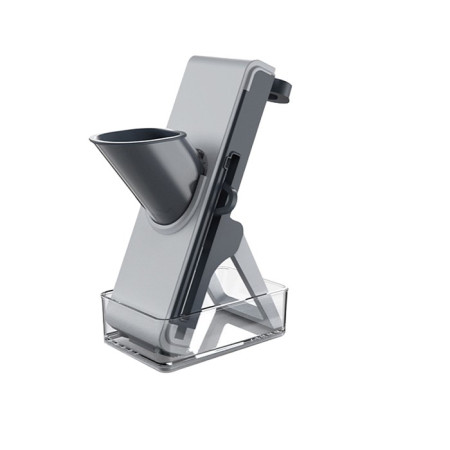 Feliator de Legume Multifunctional, Cyrax, Taieturi Diferite, Razatoare pentru Bucatarie, Taietor de Cartofi, Presa Manuala, Pliabila, Extensibila, PP PET, 23.5x9.5x5.5 cm, Gri